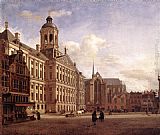 Jan van der Heyden The New Town Hall in Amsterdam painting